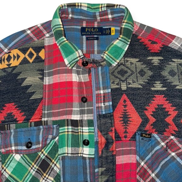 Polo Ralph Lauren Patchwork Aztec Flannel - Picture 2 of 7